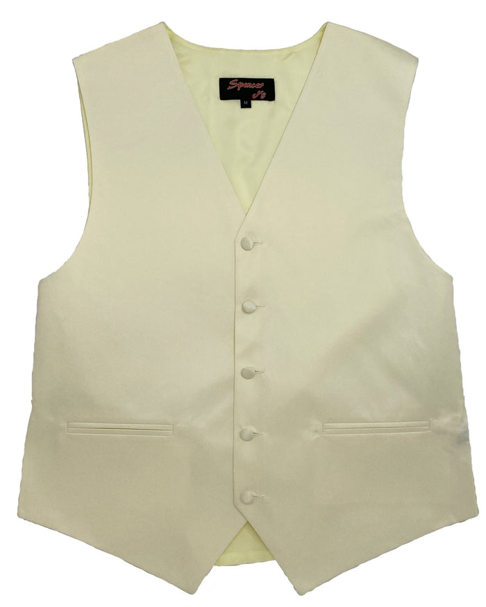 Men’s Lemon Chiffon Satin Vest - Upscale Men's Fashion