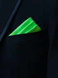 Men's Lime Solid Satin Pocket Square - Upscale Men's Fashion