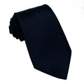 Men's Midnight Blue Satin Self-Tie Necktie - Upscale Men's Fashion