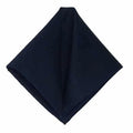 Men's Midnight Blue Solid Satin Pocket Square - Upscale Men's Fashion