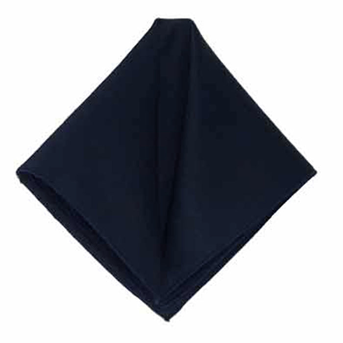 Men's Midnight Blue Solid Satin Pocket Square - Upscale Men's Fashion
