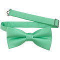 Men's Mint Solid Satin Pre-Tied Bow Tie - Upscale Men's Fashion