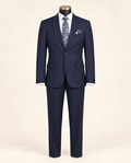 Men’s Navy Regular Executive Fit 2-Piece Suit – Ravello Collection - Upscale Men's Fashion