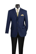 Men’s Navy Regular Fit Blazer – Timeless Single-Breasted Design - Upscale Men's Fashion