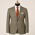 Men's Olive Houndstooth Modern Fit 2-Button Blazer - Upscale Men's Fashion