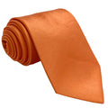 Men's Orange Satin Self-Tie Necktie - Upscale Men's Fashion