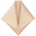 Men's Peach Beige Solid Satin Pocket Square - Upscale Men's Fashion
