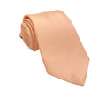Men's Peach Satin Self-Tie Necktie - Upscale Men's Fashion