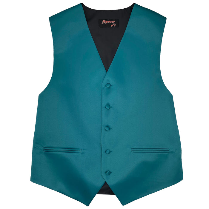 Men’s Peacock Satin Vest - Upscale Men's Fashion