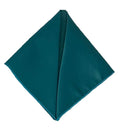 Men's Peacock Solid Satin Pocket Square - Upscale Men's Fashion