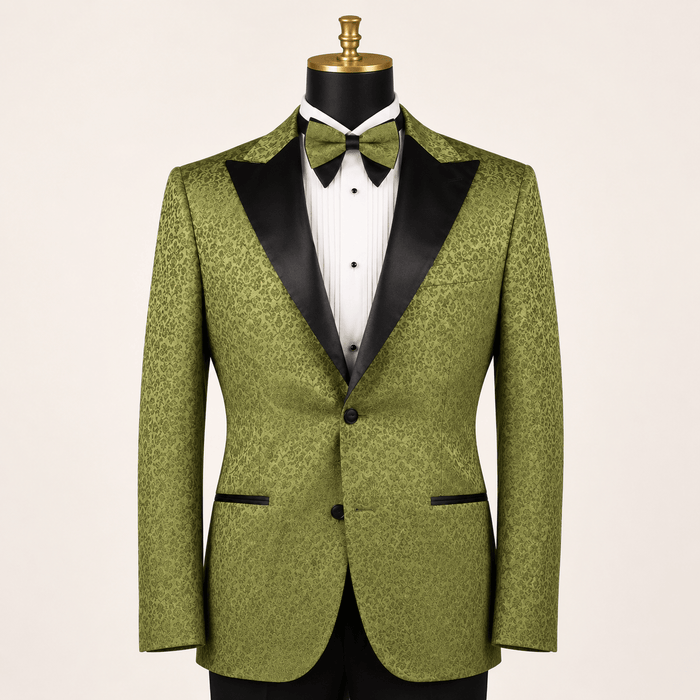 Men's Pesto Floral Jacquard Regular Fit Dinner Jacket – Fiorenzo Collection - Upscale Men's Fashion