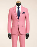 Men's Pink Slim Fit Stretch 2-Piece Suit – Valenza Collection - Upscale Men's Fashion