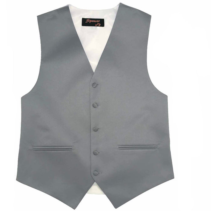 Men’s Platinum Satin Vest - Upscale Men's Fashion
