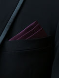 Men's Plum Solid Satin Pocket Square - Upscale Men's Fashion