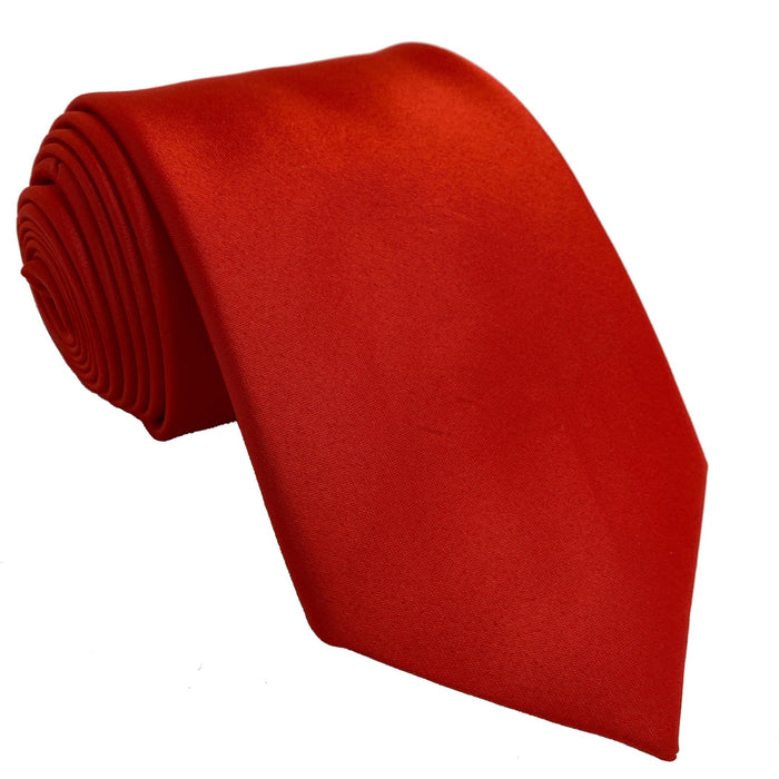 Men's Red Satin Self-Tie Necktie - Upscale Men's Fashion