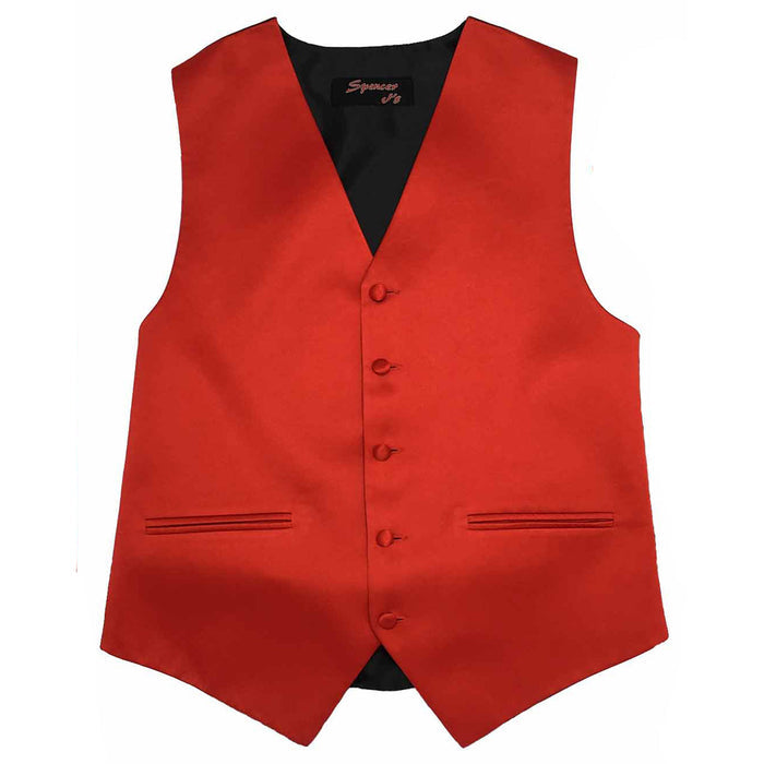 Men’s Red Satin Vest - Upscale Men's Fashion