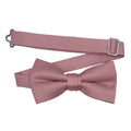 Men's Rose Gold Solid Satin Pre-Tied Bow Tie - Upscale Men's Fashion
