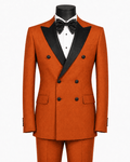 Men's Rust Modern Fit Double-Breasted 2-Piece Tuxedo – Castello Collection - Upscale Men's Fashion