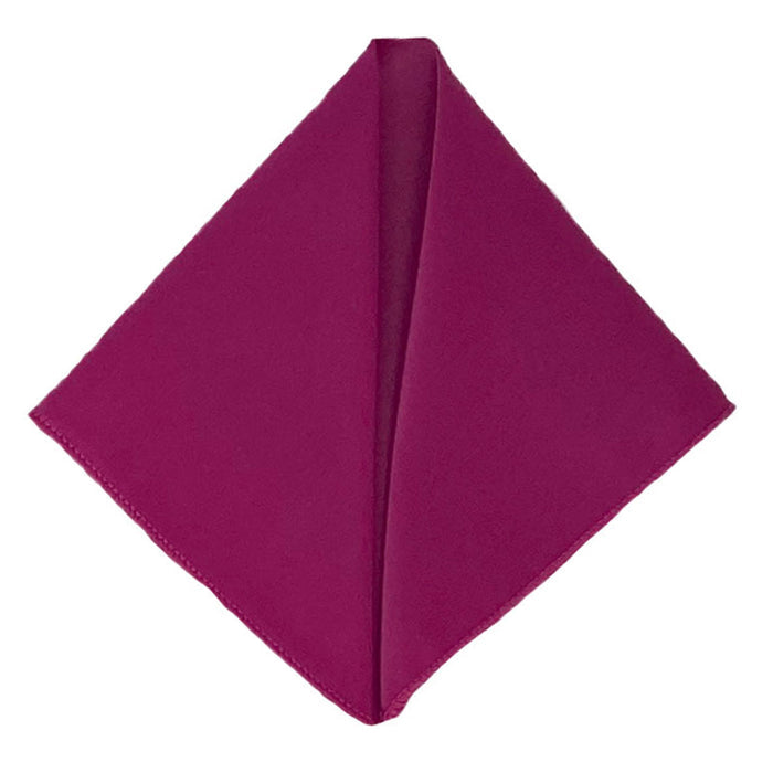 Men's Sangria Solid Satin Pocket Square - Upscale Men's Fashion