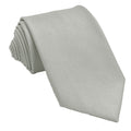 Men's Silver Satin Self-Tie Necktie - Upscale Men's Fashion
