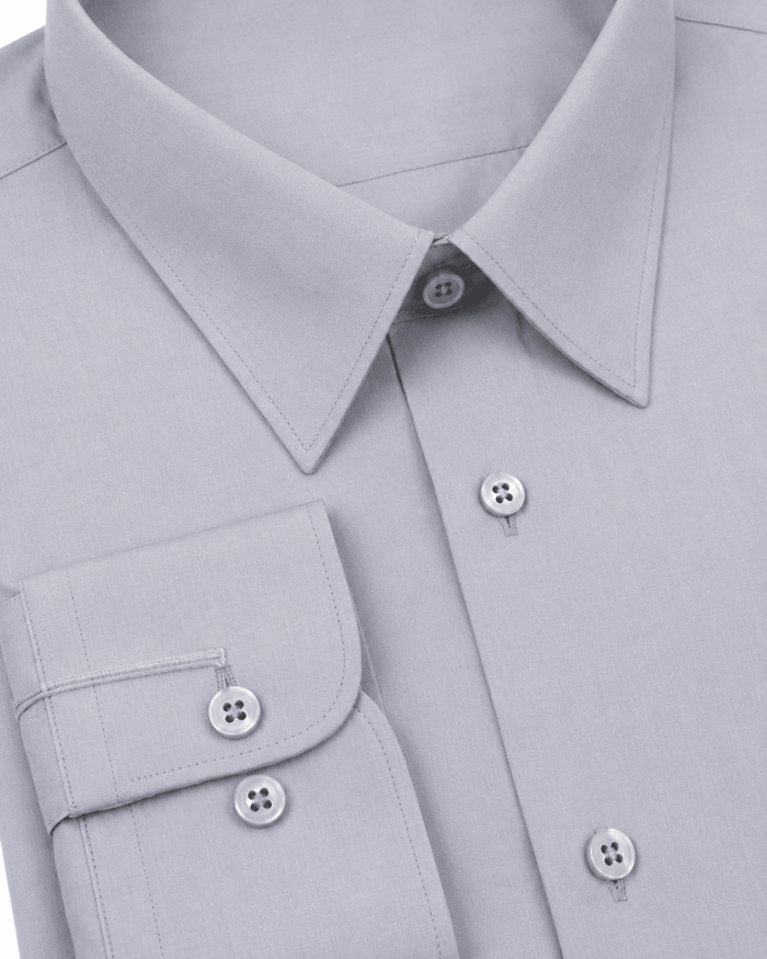 Men's Slim Fit Dress Shirt Color Gray - Upscale Men's Fashion