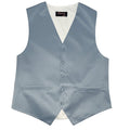 Men’s Steel Blue Satin Vest - Upscale Men's Fashion