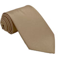 Men's Tan Satin Self-Tie Necktie - Upscale Men's Fashion