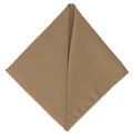 Men's Tan Solid Satin Pocket Square - Upscale Men's Fashion