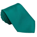 Men's Teal Satin Self-Tie Necktie - Upscale Men's Fashion