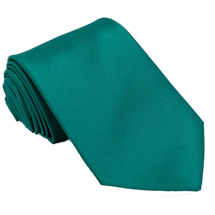 Men's Teal Satin Self-Tie Necktie - Upscale Men's Fashion