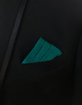Men's Teal Solid Satin Pocket Square - Upscale Men's Fashion