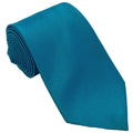 Men's Turquoise Satin Self-Tie Necktie - Upscale Men's Fashion