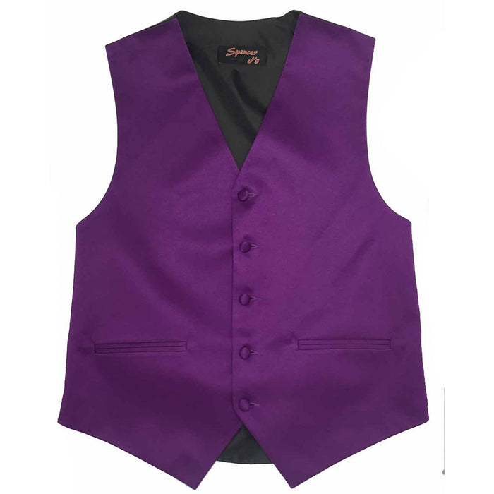 Men’s Violet Satin Vest - Upscale Men's Fashion