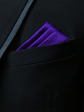 Men's Violet Solid Satin Pocket Square - Upscale Men's Fashion