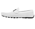 Men's White Perforated Smooth Driving Moccasin/Loafers Shoes - Upscale Men's Fashion