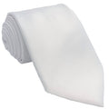 Men's White Satin Self-Tie Necktie - Upscale Men's Fashion