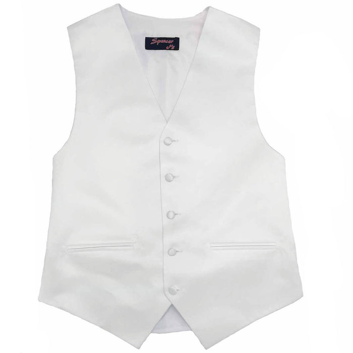 Men’s White Satin Vest - Upscale Men's Fashion