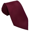 Men's Wine Satin Self-Tie Necktie - Upscale Men's Fashion