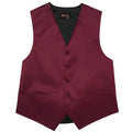 Men’s Wine Satin Vest - Upscale Men's Fashion