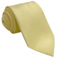 Men's Yellow Satin Self-Tie Necktie - Upscale Men's Fashion