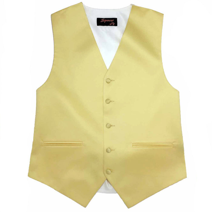 Men’s Yellow Satin Vest - Upscale Men's Fashion