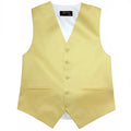 Men’s Yellow Satin Vest - Upscale Men's Fashion