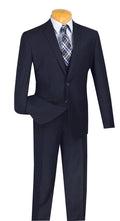 Metropolitan Collection – Navy Slim Fit 3-Piece Suit - Upscale Men's Fashion