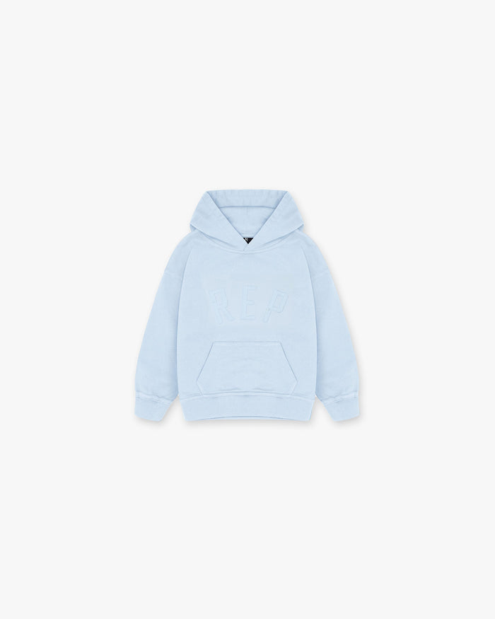 Mini Rep Applique Hoodie - Powder Blue