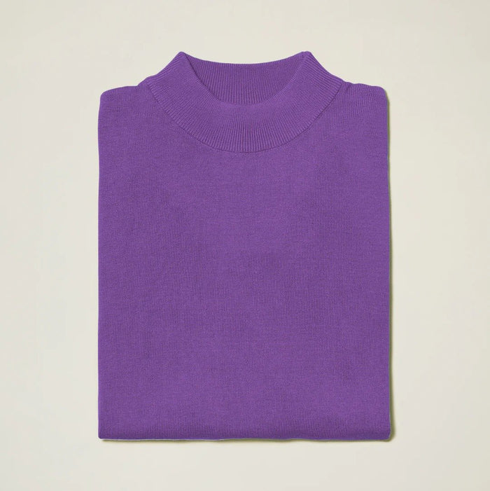 Mock Neck Sweater color Amethyst - Upscale Men's Fashion