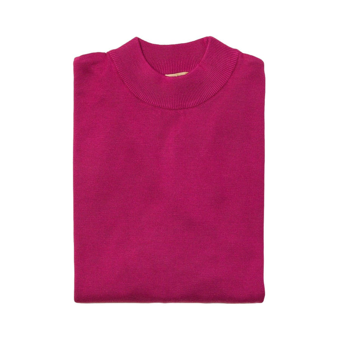 Mock Neck Sweater color Magenta - Upscale Men's Fashion