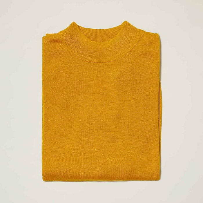 Mock Neck Sweater color Mustard - Upscale Men's Fashion
