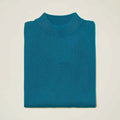 Mock Neck Sweater color Ocean Blue - Upscale Men's Fashion