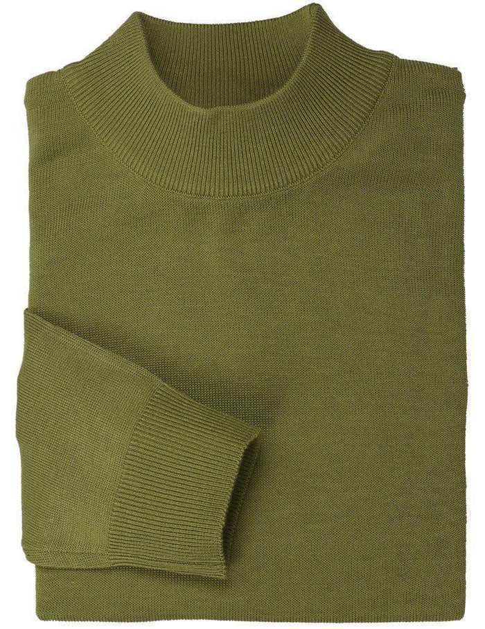 Mock Neck Sweater Color Olive - Upscale Men's Fashion