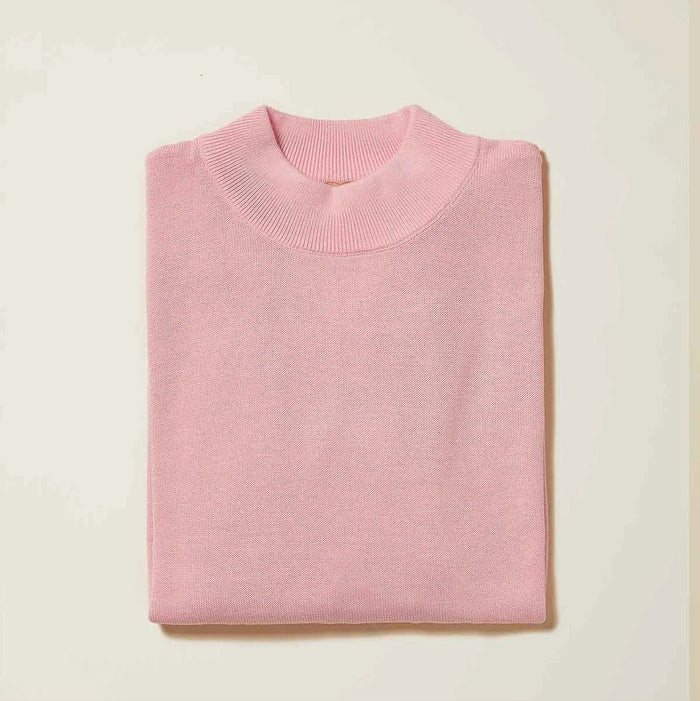 Mock Neck Sweater color Pink - Upscale Men's Fashion